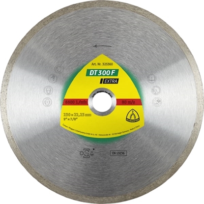 Attēls no Dimanta griešanas disks mitrai griešanai Klingspor DT 300 F Extra; 200x1,9x30,0 mm