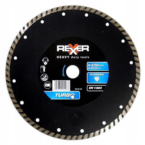 Picture of Dimanta griešanas disks Rexxer RC-09-242; 230 mm