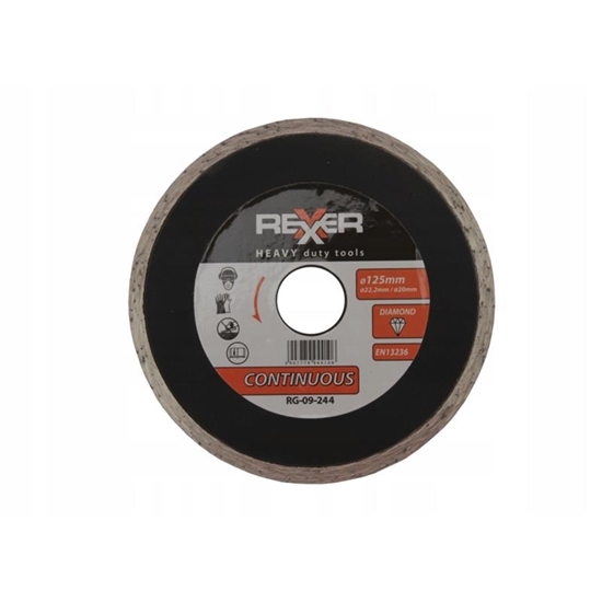 Изображение Dimanta griešanas disks Rexxer RG-09-244; 125x22,2 mm