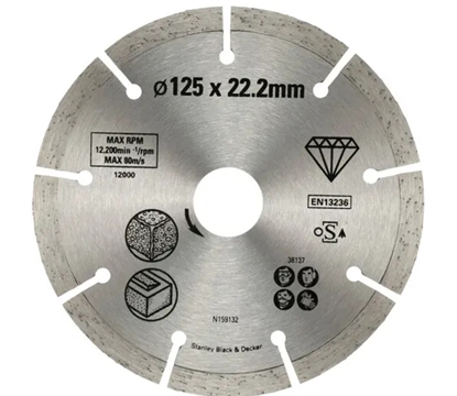 Picture of Dimanta griešanas disks Stanley STA38137-XJ; 125x22,2 mm