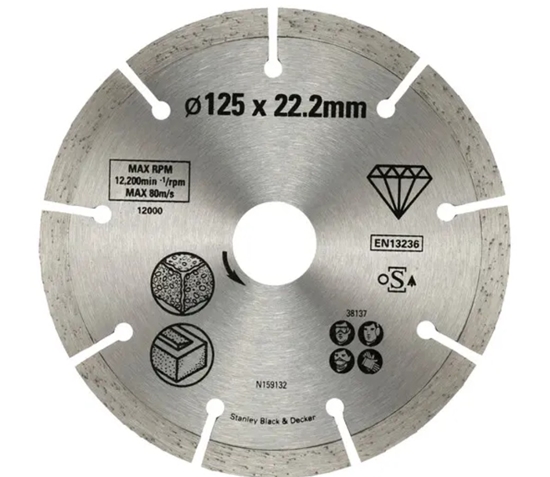 Picture of Dimanta griešanas disks Stanley STA38137-XJ; 125x22,2 mm