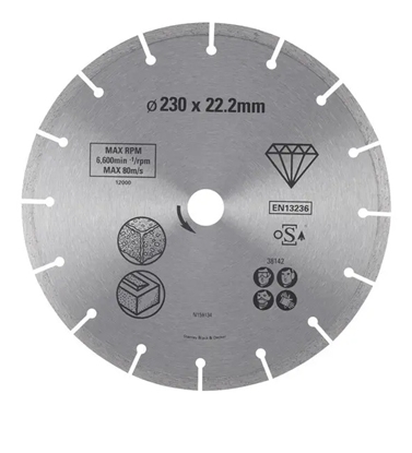 Picture of Dimanta griešanas disks Stanley STA38142-XJ; 230x22,2 mm