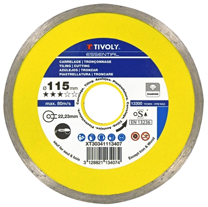 Attēls no Dimanta griešanas disks Tivoly XT30341113407; 115x1,6x22,23 mm