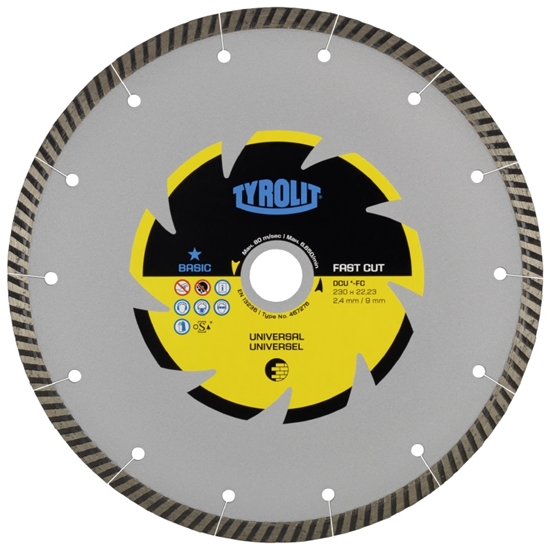 Picture of Dimanta griešanas disks Tyrolit DCU Eco Line 609302; 230 mm