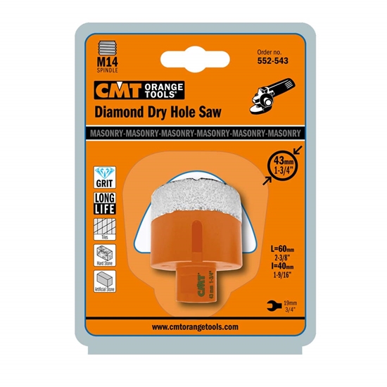 Изображение Dimanta kroņurbis CMT 552-543; D=43 mm