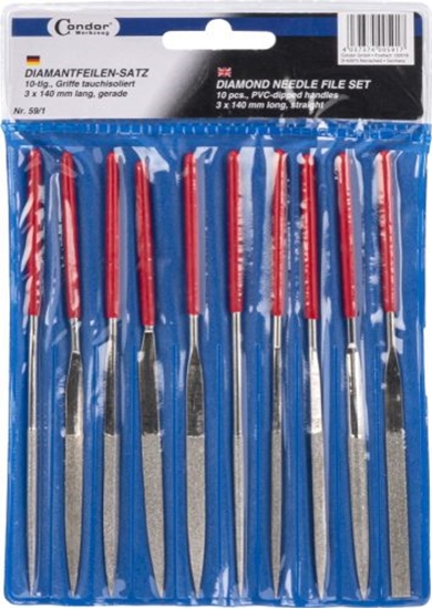 Изображение Dimanta vīļu komplekts Condor Werkzeug C0059/1; 140 mm; 10 gab.