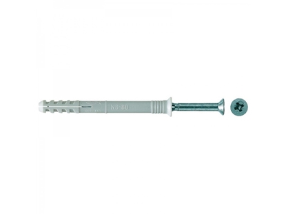 Picture of Dībelis ar skrūvi Fischer N; 6x80 mm; 50 gab.