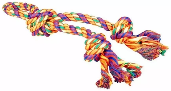 Picture of Duvo+ Zabawka sznurkowa z 3 wzami i ptl, multikolor 42x15x7cm