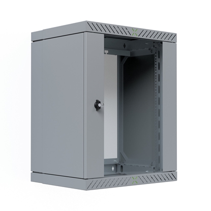 Picture of EFB 19" Wandgehäuse X-Rack mit Glastür 400-600mm 15HE grau