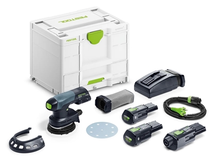 Изображение Ekscentra slīpmašīna Festool ETSC 125 3,0 I-Set; 18 V; 2x3,0 Ah akum.