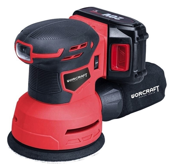 Изображение Ekscentra slīpmašīna Worcraft CRS-S20Li; 20 V; 1x4,0 Ah akum.