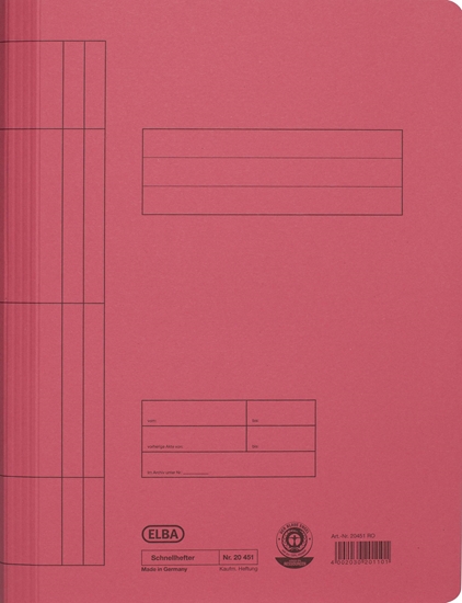 Picture of Elba Skoroszyt kartonowy Elba A4 250g.czerwony(100090784)
