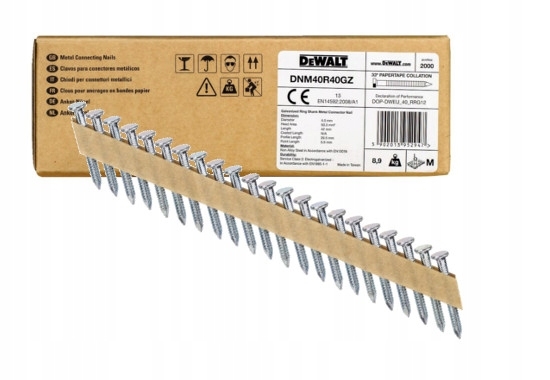 Изображение Enkurskrūve DeWalt DNM40R50GZ; 4,04x50 mm; 2000 gab.