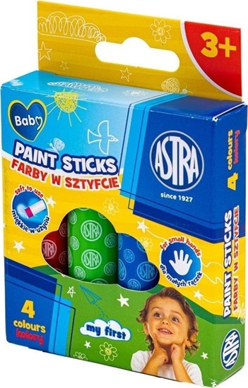 Picture of Farby w sztyfcie okrge 4kol Jumbo Baby ASTRA