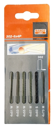 Picture of Figūrzāģa asmeņi Bahco 302-6X4P; 24 gab.