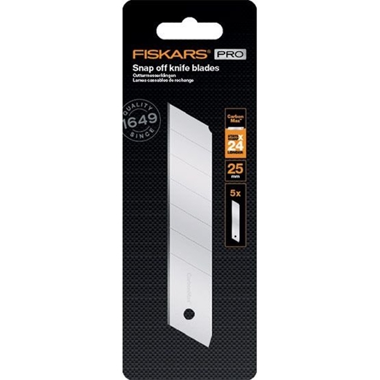 Изображение Fiskars ostrza wysuwane 25mm CarbonMax komplet 5 sztuk (F1027233)