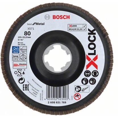 Изображение Bosch Flap Disc           X-LOCK,BfM,125,G60
