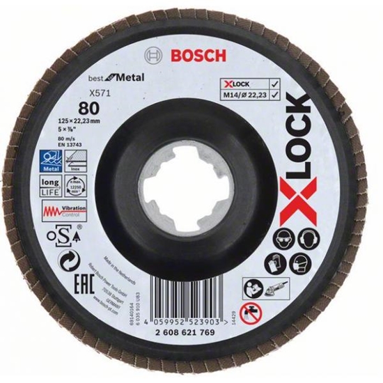 Изображение Bosch Flap Disc           X-LOCK,BfM,125,G60