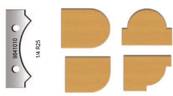 Picture of Frēzes asmeņu komplekts Virutex 9841010; R=25; 2 gab.