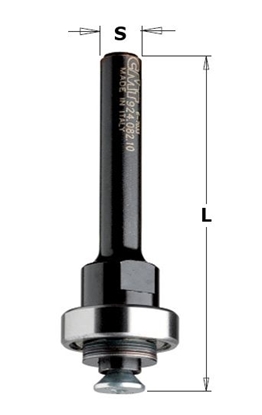 Attēls no Frēzes kāts CMT 924.082.10; S=8 mm; L=61 mm; ar lodīšgultni