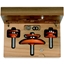 Attēls no Frēžu komplekts CMT for raised panel with backcutter; 12 mm); profile C; 3 daļu