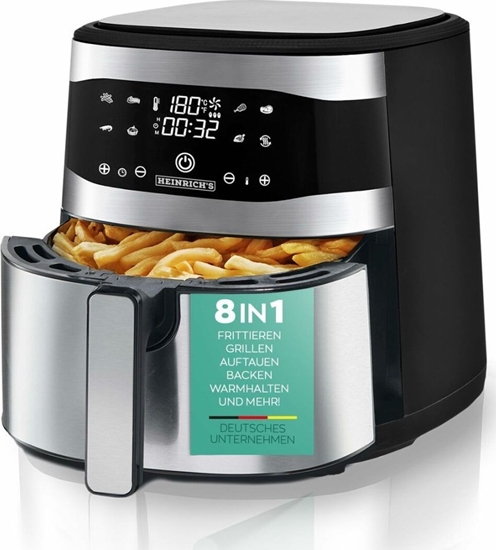 Picture of Frytkownica Heinrichs Frytkownica na gorce powietrze Heinrich's HFR 8205 Czarny Srebrzysty 1800 W 8 L