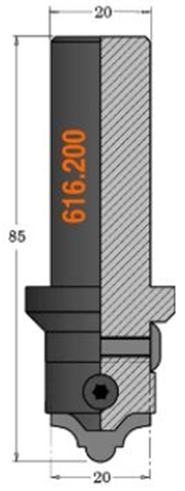 Picture of Furnitūras ligzdu izveides frēze CMT 616.200; S=20 mm