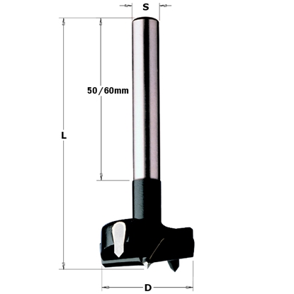 Изображение Furnitūras ligzdu izveides frēze CMT; S=10 mm; D=26 mm