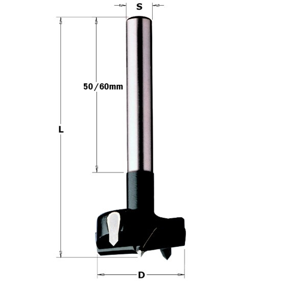 Изображение Furnitūras ligzdu izveides frēze CMT; S=10 mm; D=26 mm