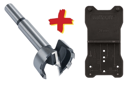 Attēls no Furnitūras ligzdu izveides frēze Wolfcraft 8728000; 35x90 mm