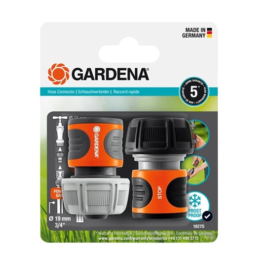 Изображение Gardena GARDENA Hose Connector Set 19mm (3/4) (grey/orange)