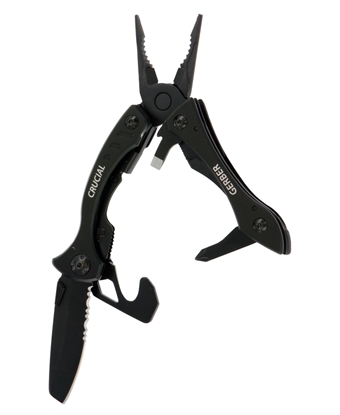 Attēls no Gerber Multitool Crucial w/strap cutter czarny