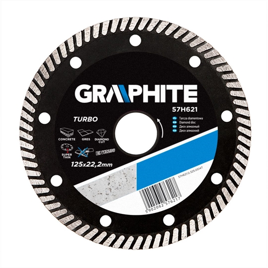 Изображение Graphite Tarcza diamentowa 125x22,2mm turbo super cienka - 57H621