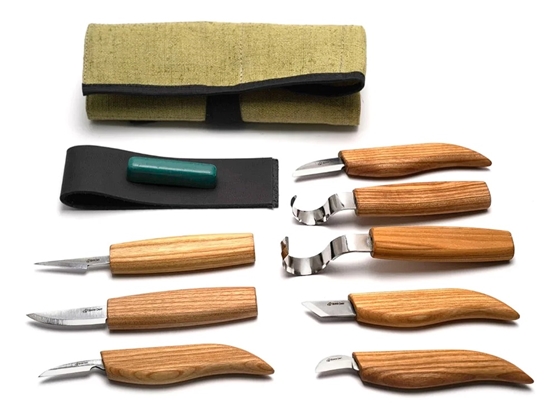 Picture of Grebšanas komplekts BeaverCraft S08; 10 gab.; karošu un citu koka izstrādājumu grebšanai