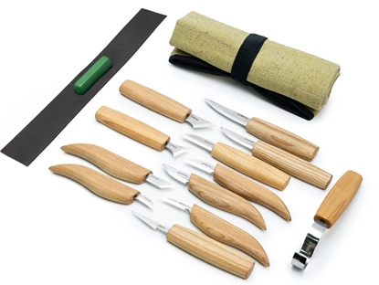 Picture of Grebšanas komplekts BeaverCraft S10; 12 gab.; karošu un citu koka izstrādājumu grebšanai