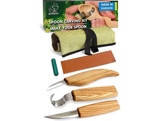 Picture of Grebšanas komplekts BeaverCraft S13; 5 gab.; karošu un citu koka izstrādājumu grebšanai