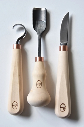 Picture of Grebšanas komplekts Gilles kaltai ODPLUL25; 3 gab.; karošu un citu koka izstrādājumu grebšanai