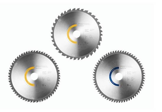 Изображение Griešanas diski Festool 578569; 216x2,3x30,0 mm; Z60/Z36/TF64; -5°/0°; 3 gab.