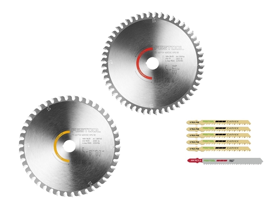 Изображение Griešanas diski Festool KSB-SORT/2 W/L; 168x1,8x20 mm; Z42/Z52; 10/-5°; 2 gab. + zāģīša asmeņi