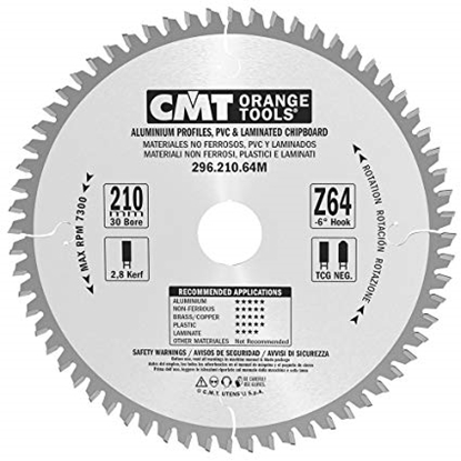 Picture of Griešanas disks alumīnijam CMT 296; 210x2,8x30; Z64; -6°