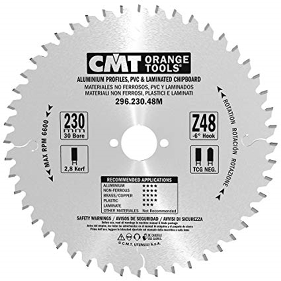 Picture of Griešanas disks alumīnijam CMT 296; 230x2,8x30; Z48; -6°