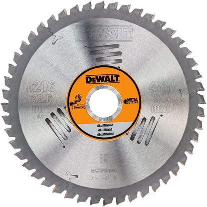 Изображение Griešanas disks alumīnijam DeWalt; 216x2,6x30,0 mm; Z48; -5°