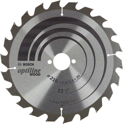 Attēls no Griešanas disks Bosch 2608838410; 216x30 mm; Z22