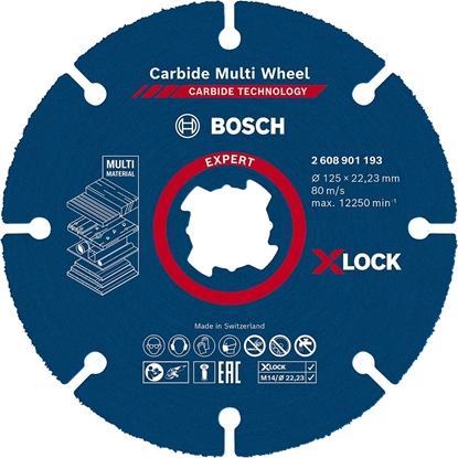 Attēls no Griešanas disks Bosch 2608901195; 125x22,23 mm; 10 gab.