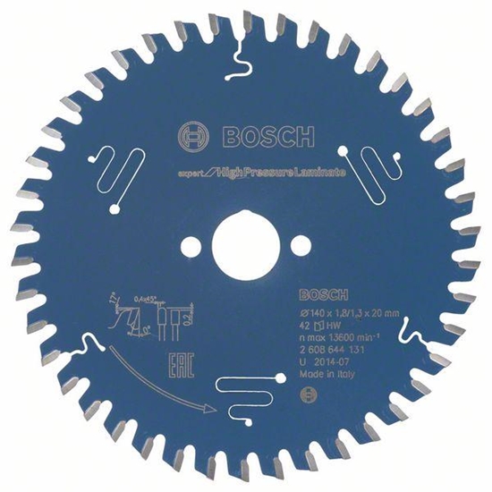 Picture of Griešanas disks Bosch Expert for High-Pressure Laminate 2608644135; 190x30 mm; Z56