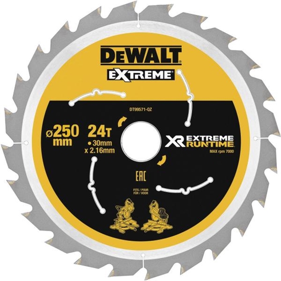 Изображение Griešanas disks DeWalt DT99571-QZ; 250 mm; Z24