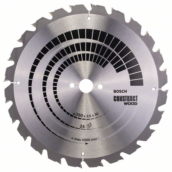 Picture of Griešanas disks kokam Bosch CONSTRUCT WOOD; 350x3,5x30,0 mm; Z24; 15°