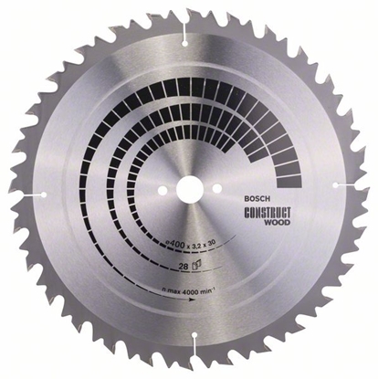 Picture of Griešanas disks kokam Bosch CONSTRUCT WOOD; 400x3,2x30,0 mm; Z28; 20°