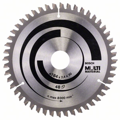 Attēls no Griešanas disks kokam Bosch MULTI MATERIAL; 184x2,4x30,0 mm; Z48; -5°