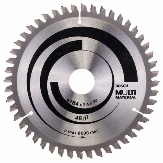 Picture of Griešanas disks kokam Bosch MULTI MATERIAL; 184x2,4x30,0 mm; Z48; -5°